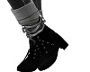 cute black gray boots