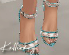 W teal Sandals