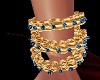 gold  blue gems bracelet