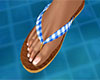 Blue Flip Flops Plaid F