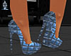 Blue Tiled Heels