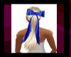 Satin Hair Bow Royal Blu