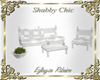 Shabby chic white chairs