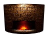 Warm Brick Fireplace 
