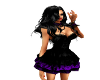 black n purple dress,