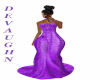 PURPLE SATIN FLORA DRESS