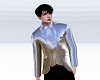 Shiny Silver Suit Top