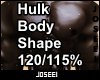 Hulk Body Shape 120/115%