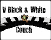 V Blk & Wht Couch