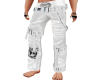 white strapped pant