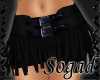 [S] Black Fringes Skirt