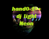 dj light neon hand