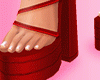 Heart sandal red