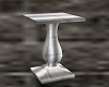 silver wood end table