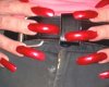 Long red nails