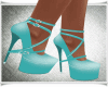 Blue high heels