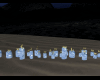 Candles in row