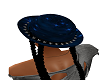 chapeau noir bleu