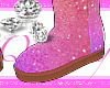 !Q! Shimmer Boots Pink
