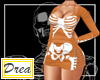Orange W Skeleton Dress