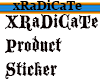 Radicate Product Sticker
