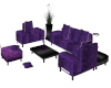 7 pc. sofa set purple