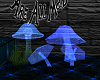 Blue GLowing Mushrooms