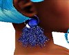 Drk Blue Feather Earring