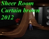 Sheer Brown room Curtain