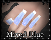 Mixed Blue Nails