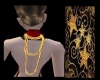 Ruby/Gold Back Necklace