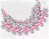 $K Diamond Pink Hoops