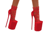 RED ANGELIC LACE BOOTS