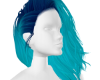 hair teal blue side