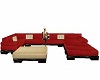 Red Suede Modern Couch