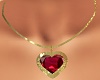 Gold Ruby Heart