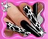 𓇼 Black Cow Nails