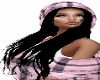 Beanie pink plaid black