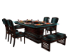 Teal-Bronze Dining Table