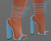 H/Blue Lace up Heels