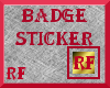 RF  badge sticker