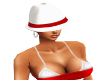 Summer White and Red Hat