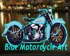 Neon Blue Motorcycle 