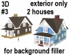 3D Background House 3 x2