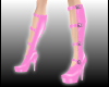 Latex Boots Babypink