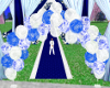 Blue White Balloon Arch