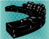 Black PVC couch