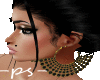 -PS- Blk Dia Fan Earring