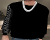 Black Shirt w Necklace
