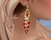 Ruby Red Drop Earrings 2